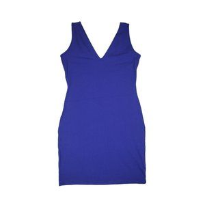 Wild Fable Dress Women's Size XXL Royal Blue Bodycon V-neck Knit New With Tag
